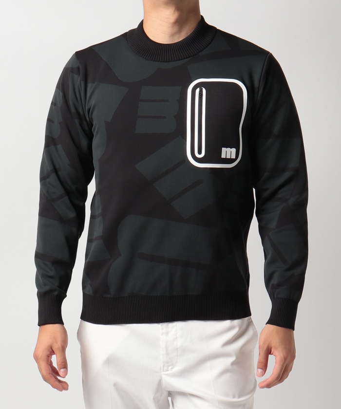 ENVOY/エンボイ』EーAIRリフレクションmロゴジャカードモックネック