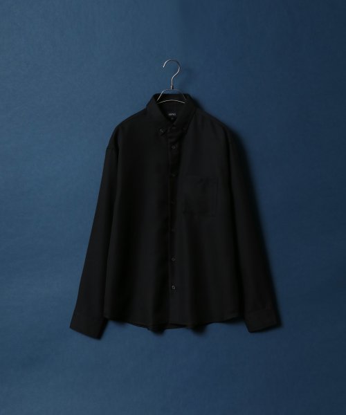 ANPAS(ANPAS)/【ANPAS】Oversize Twill Button Down Shirt/オーバーサイズ ツイル ボタンダウンシャツ 長袖 メンズ シャツ カジュアル/img01