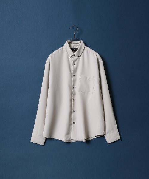 ANPAS(ANPAS)/【ANPAS】Oversize Twill Button Down Shirt/オーバーサイズ ツイル ボタンダウンシャツ 長袖 メンズ シャツ カジュアル/img04