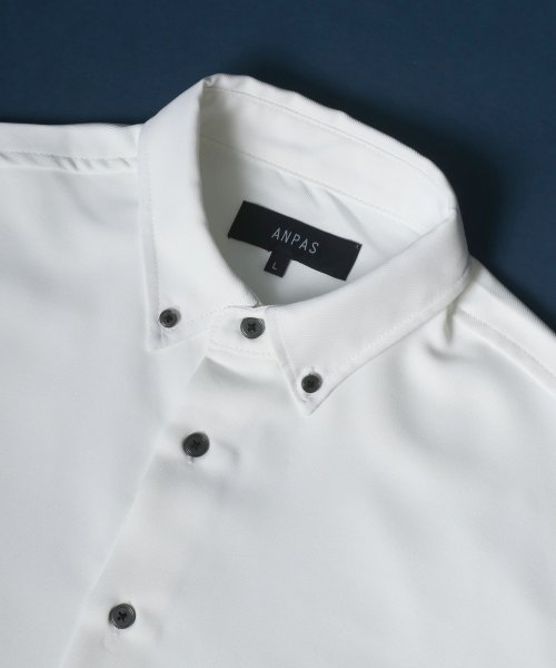 ANPAS(ANPAS)/【ANPAS】Oversize Twill Button Down Shirt/オーバーサイズ ツイル ボタンダウンシャツ 長袖 メンズ シャツ カジュアル/img18