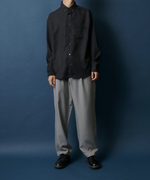 ANPAS(ANPAS)/【ANPAS】Oversize Twill Button Down Shirt/オーバーサイズ ツイル ボタンダウンシャツ 長袖 メンズ シャツ カジュアル/img26