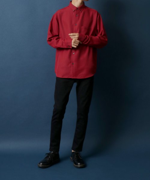 ANPAS(ANPAS)/【ANPAS】Oversize Twill Button Down Shirt/オーバーサイズ ツイル ボタンダウンシャツ 長袖 メンズ シャツ カジュアル/img28