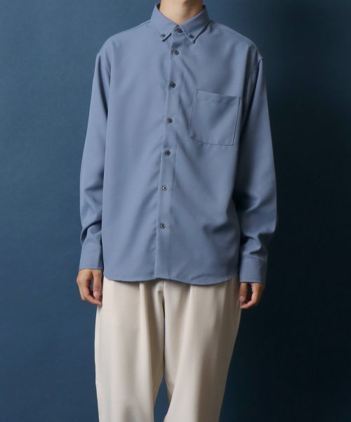 ANPAS(ANPAS)/【ANPAS】Oversize Twill Button Down Shirt/オーバーサイズ ツイル ボタンダウンシャツ 長袖 メンズ シャツ カジュアル/img49