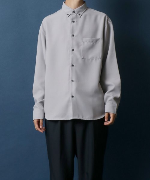 ANPAS(ANPAS)/【ANPAS】Oversize Twill Button Down Shirt/オーバーサイズ ツイル ボタンダウンシャツ 長袖 メンズ シャツ カジュアル/img53