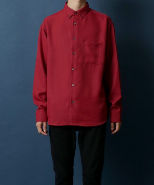 ANPAS(ANPAS)/【ANPAS】Oversize Twill Button Down Shirt/オーバーサイズ ツイル ボタンダウンシャツ 長袖 メンズ シャツ カジュアル/img54