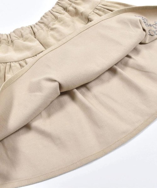 SLAP SLIP(スラップスリップ)/コールテン チェリー ロゴ 刺繍 コットン ギャザー スカート (90~130c/img12