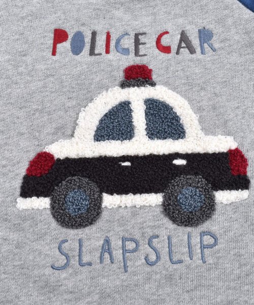 SLAP SLIP BABY(スラップスリップベビー)/【 お揃い 】 はたらくくるま 消防車 パトカー ショベルカー サガラ刺繍 ロン/img13