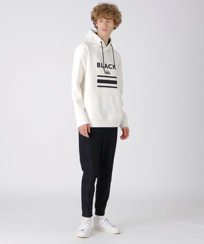 BLACK lab.】シャドーチェックロゴフーディー(504949288)｜HANKYU 