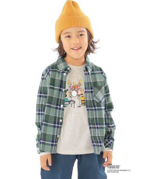 SHIPS KIDS(シップスキッズ)/SHIPS KIDS:100～130cm / ネル チェック ボタンダウン シャツ/img04