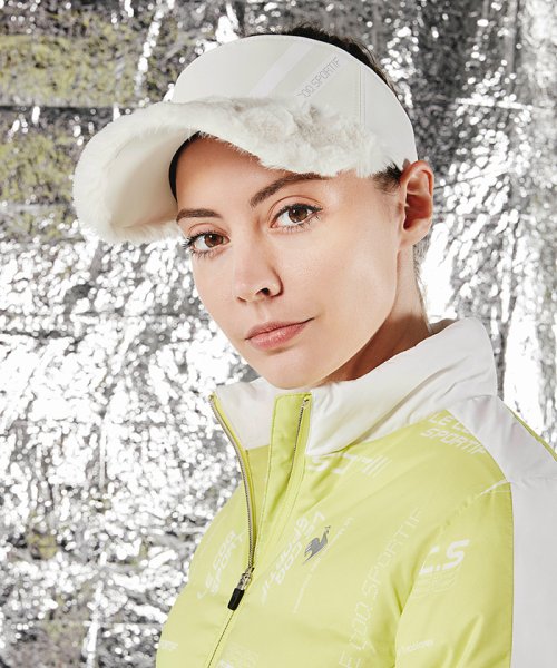 le coq sportif GOLF (ルコックスポルティフ（ゴルフ）)/【RIJOUME/リジューム】イヤーウォーマー付きサンバイザー(吸水速乾・抗菌防臭（額に触れる部分）)/img01