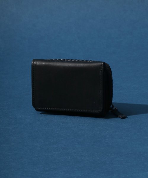 ANPAS(ANPAS)/【ANPAS】イタリアンレザー 三つ折り ラウンドジップ メンズ 財布 レザー コンパクト 革 本革/img10