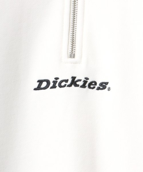 LAZAR(ラザル)/【Lazar】Dickies/ディッキーズ 別注 ビッグシルエット ミニロゴ カレッジ ワンポイント刺繍 ハーフジップ スウェット メンズ レディース/img03