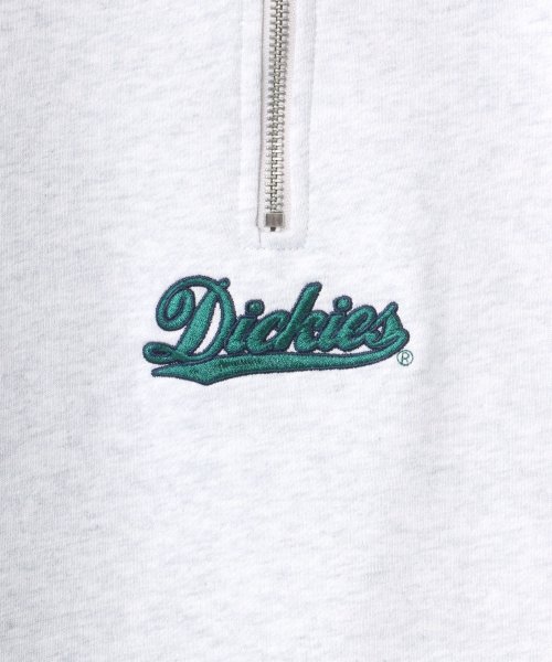 LAZAR(ラザル)/【Lazar】Dickies/ディッキーズ 別注 ビッグシルエット ミニロゴ カレッジ ワンポイント刺繍 ハーフジップ スウェット メンズ レディース/img07