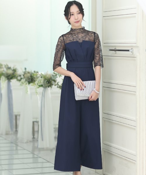 ウエストリボンビスチェパンツドレス パーティードレス 結婚式 ワンピース 結婚式