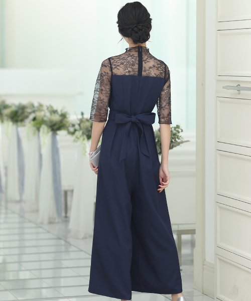 ウエストリボンビスチェパンツドレス パーティードレス 結婚式 ワンピース 結婚式