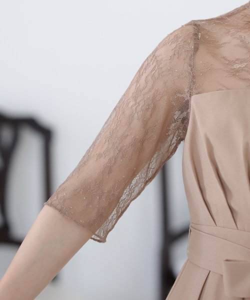 ウエストリボンビスチェパンツドレス パーティードレス 結婚式 ワンピース 結婚式