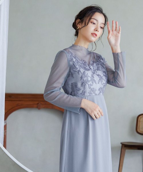 niana ニアナ 結婚式 ワンピース パーティードレス ビスチェ ラメ チュール シアー レース ロング丈 袖あり 長袖 タイト Iライン ハイネック ロング チュール レース ロング niana ニアナ パーティードレス 結婚式 長袖 ハイネック ビスチェ ワンピース ロング丈 シアー タイト ラメ Iライン 袖あり G1668659579(12870円)