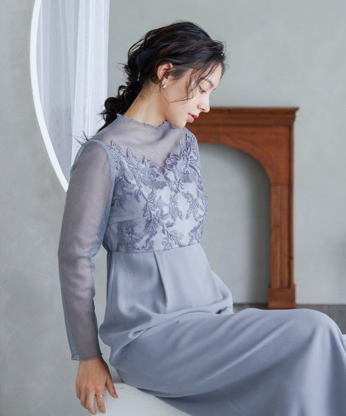 niana ニアナ 結婚式 ワンピース パーティードレス ビスチェ ラメ チュール シアー レース ロング丈 袖あり 長袖 タイト Iライン ハイネック ロング チュール レース ロング niana ニアナ パーティードレス 結婚式 長袖 ハイネック ビスチェ ワンピース ロング丈 シアー タイト ラメ Iライン 袖あり G1668659579(12870円)