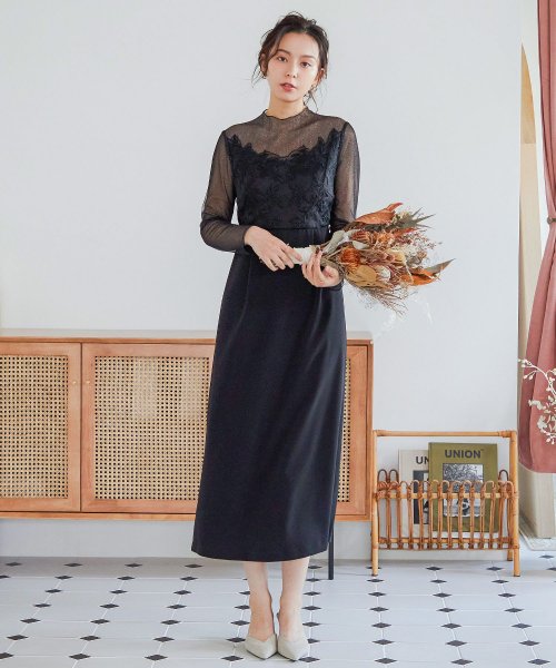 niana ニアナ 結婚式 ワンピース パーティードレス ビスチェ ラメ チュール シアー レース ロング丈 袖あり 長袖 タイト Iライン ハイネック ロング チュール レース ロング niana ニアナ パーティードレス 結婚式 長袖 ハイネック ビスチェ ワンピース ロング丈 シアー タイト ラメ Iライン 袖あり G1668659579(12870円)