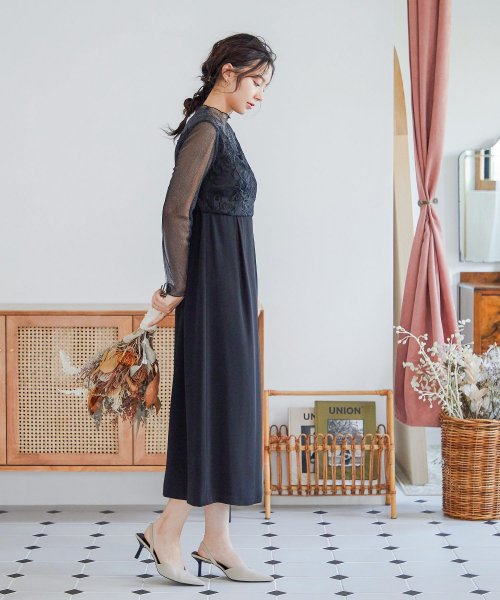 niana ニアナ 結婚式 ワンピース パーティードレス ビスチェ ラメ チュール シアー レース ロング丈 袖あり 長袖 タイト Iライン ハイネック ロング チュール レース ロング niana ニアナ パーティードレス 結婚式 長袖 ハイネック ビスチェ ワンピース ロング丈 シアー タイト ラメ Iライン 袖あり G1668659579(12870円)