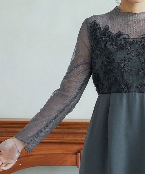 niana ニアナ 結婚式 ワンピース パーティードレス ビスチェ ラメ チュール シアー レース ロング丈 袖あり 長袖 タイト Iライン ハイネック ロング チュール レース ロング niana ニアナ パーティードレス 結婚式 長袖 ハイネック ビスチェ ワンピース ロング丈 シアー タイト ラメ Iライン 袖あり G1668659579(12870円)