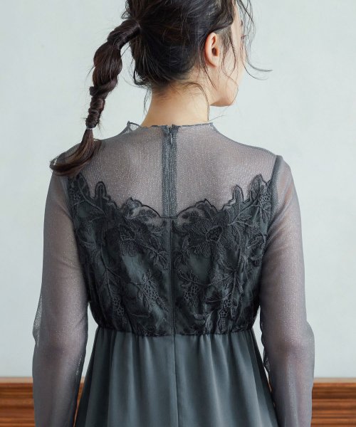 niana ニアナ 結婚式 ワンピース パーティードレス ビスチェ ラメ チュール シアー レース ロング丈 袖あり 長袖 タイト Iライン ハイネック ロング チュール レース ロング niana ニアナ パーティードレス 結婚式 長袖 ハイネック ビスチェ ワンピース ロング丈 シアー タイト ラメ Iライン 袖あり G1668659579(12870円)