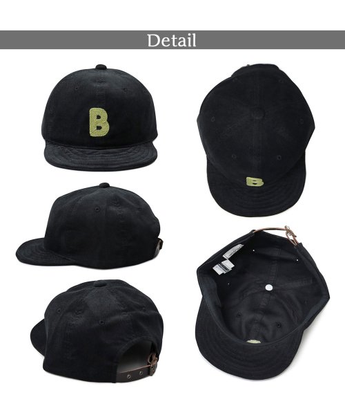 Besiquenti(ベーシックエンチ)/細畝コーデュロイ チェーン刺繍ロゴ ショートバイザー アンパイアキャップ ボールキャップ ショートキャップ 帽子 メンズ カジュアル シンプル/img09
