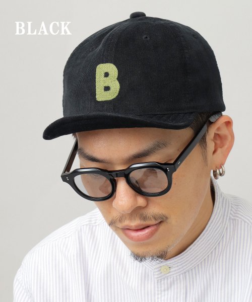 Besiquenti(ベーシックエンチ)/細畝コーデュロイ チェーン刺繍ロゴ ショートバイザー アンパイアキャップ ボールキャップ ショートキャップ 帽子 メンズ カジュアル シンプル/img12