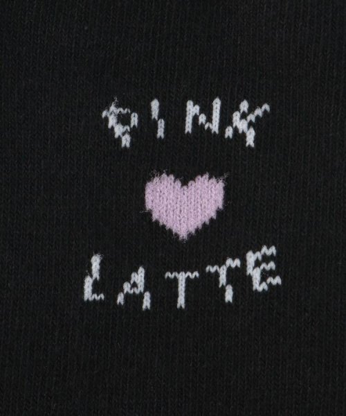 PINK-latte(ピンク　ラテ)/51cm丈 ハートロゴニーハイ/img05