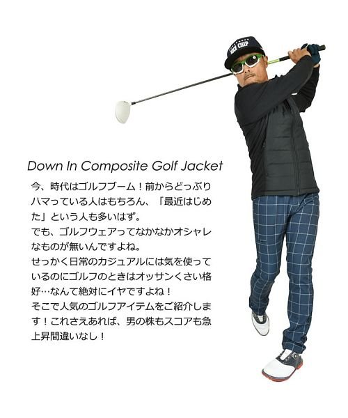 COMONGOLF(コモンゴルフ)/【COMON GOLF】ダウンコンポジットストレッチゴルフジャケット(CG－JK023BG)/img02
