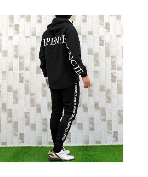 ゴルフウェア セットアップ 上下セット メンズ ナイロン ジャケット アウター ゴルフパンツ マウンテンパーカー ブルゾン ロゴ ジョガーパンツ 