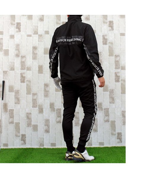 ゴルフウェア セットアップ 上下セット メンズ ナイロン ジャケット アウター ゴルフパンツ マウンテンパーカー ブルゾン ロゴ ジョガーパンツ 