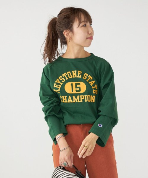 SHIPS any WOMEN(シップス　エニィ　ウィメン)/Champion:〈ウォッシャブル〉デザイン ロゴ ロングスリーブ TEE/img16