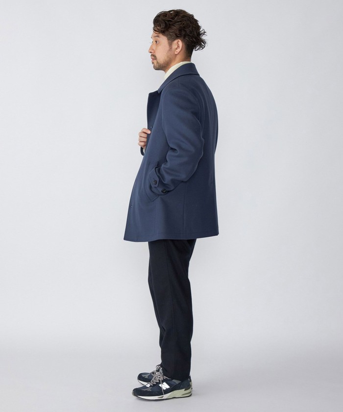 SHIPS: スーパー160S メリノウール メルトン シングル ピーコート