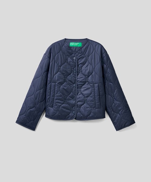 BENETTON (women)(ベネトン（レディース）)/【GREEN B】ショート丈中綿ノーカラージャケット/img27