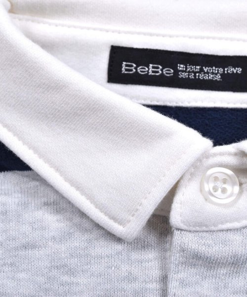 BeBe(ベベ)/【 お揃い 】 ウラゲ ボーダー ポロシャツ (90~150cm)/img06
