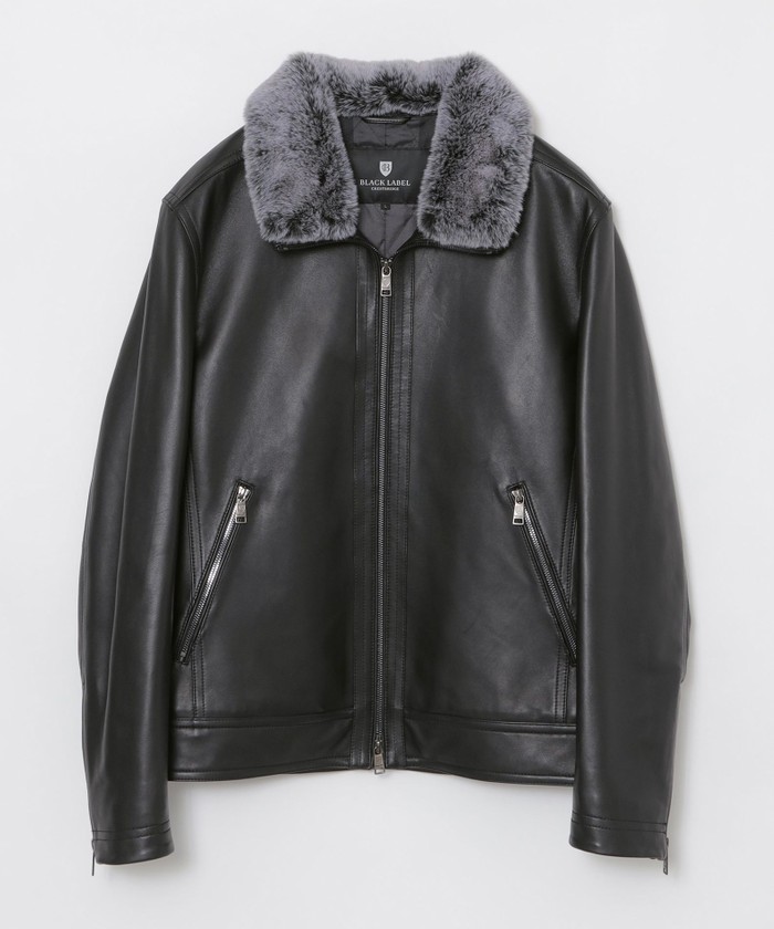 M*_様 BLACKLABEL CRESTBRIDGE MOON社 羊革 レザー PREMIUMレザージャケット(504956601)｜HANKYU MEN'S / 阪急メンズ