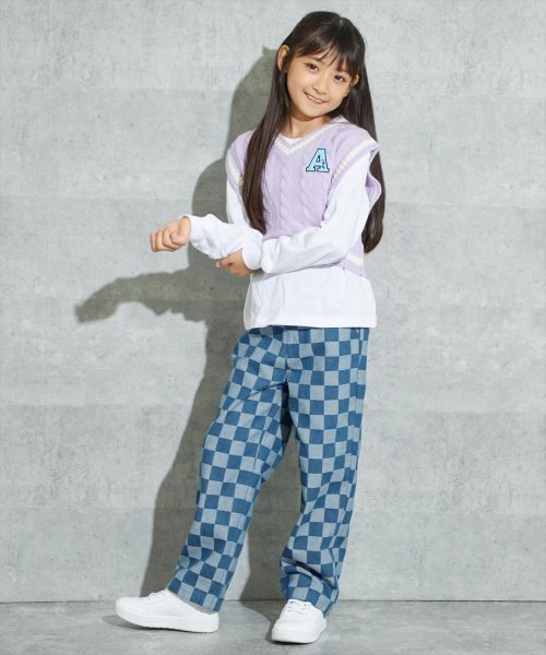 ANAP KIDS(アナップキッズ)/チェッカーデニムロングパンツ【セットアップ着用可】/img07