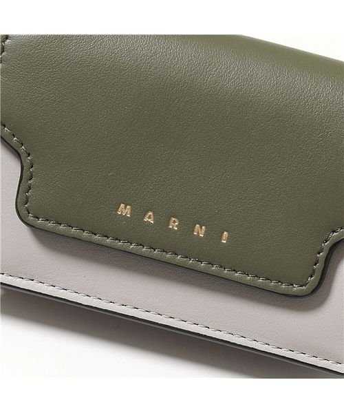 MARNI(マルニ)/【MARNI(マルニ)】PFMOW02U23 LV589  レザー 三つ折り財布 バイカラー ミニ財布 レディース/img08