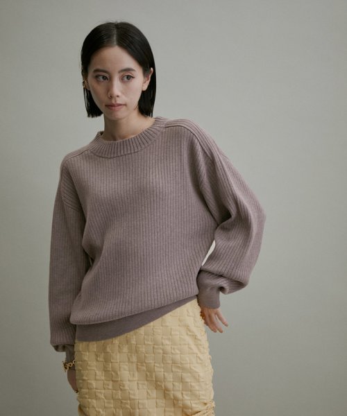 ADAM ET ROPE'(アダム　エ　ロペ)/【WEB・一部実店舗限定】WOOL混リブプルオーバー/img18