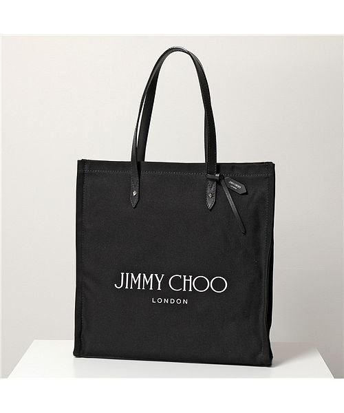 JIMMY CHOO(ジミーチュウ)/【Jimmy Choo(ジミーチュウ)】LOGO TOTE FFQ トートバッグ キャンバス ショッピングバッグ 鞄 BLACK/BLACK レディース/img02