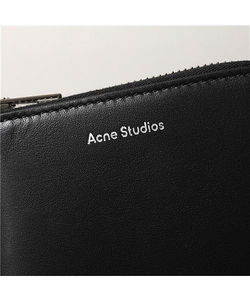 Acne Studios(アクネストゥディオズ)/【Acne Studios(アクネストゥディオズ)】CG0106 FN－UX－SLGS000115 レザー ラウンドファスナー二つ折り財布 ミニ財布 Black/img05