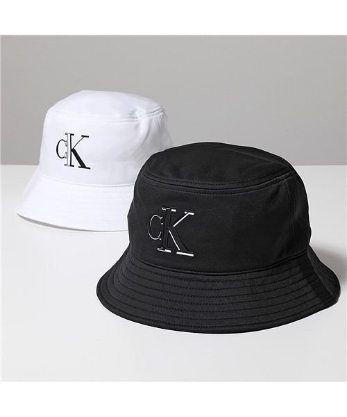 Calvin Klein(カルバンクライン)/【Calvin Klein(カルバンクライン)】バケットハット K50K509433 HEAVY JERSEY BUCKET HAT メンズ cKラバーロゴ 帽/img01