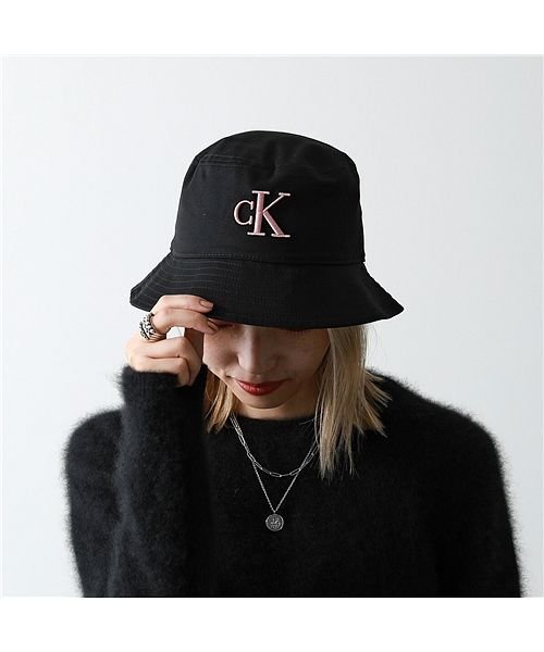 Calvin Klein(カルバンクライン)/【Calvin Klein(カルバンクライン)】バケットハット LOGO EMBROIDERY K60K609809 レディース 立体ロゴ刺繍 帽子 BDS/B/img01
