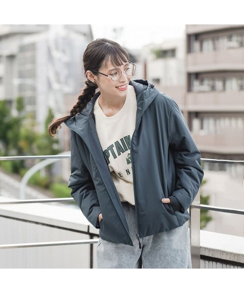 MAC HOUSE(women)(マックハウス（レディース）)/NAVY ネイビー オールウェザー中綿パーカー 3442740L/img02