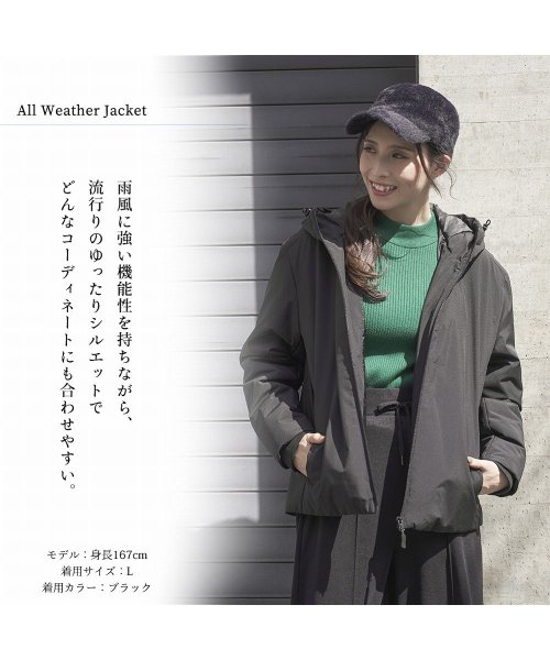 MAC HOUSE(women)(マックハウス（レディース）)/NAVY ネイビー オールウェザー中綿パーカー 3442740L/img03