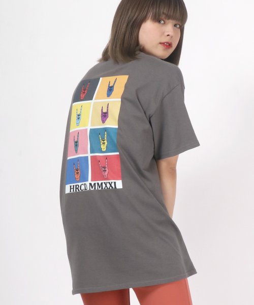 salong hameu(salong hameu)/【Salong hameu】ハンドサイングラフィック バックプリントTシャツ レディース メンズ 半袖 Tシャツ カジュアル/img13