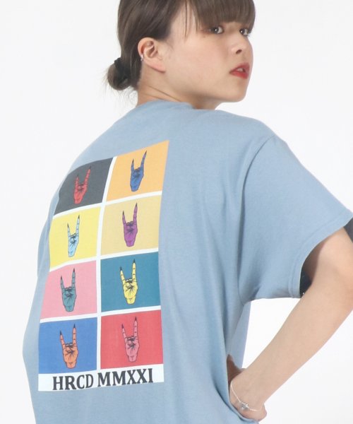 salong hameu(salong hameu)/【Salong hameu】ハンドサイングラフィック バックプリントTシャツ レディース メンズ 半袖 Tシャツ カジュアル/img30