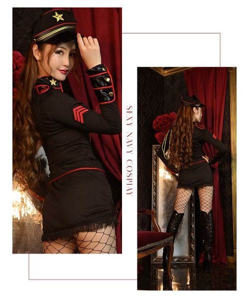 コスプレ 軍曹 教師 エロい ポリス 黒 sexy 警官 イベント モテる ハロウィン Ryuyu 