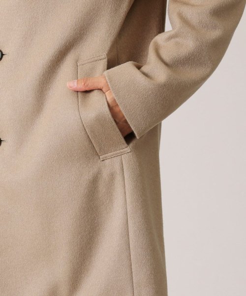 ◆【ウールカシミヤブレンド】 ビーバー スタンドカラー コート 
